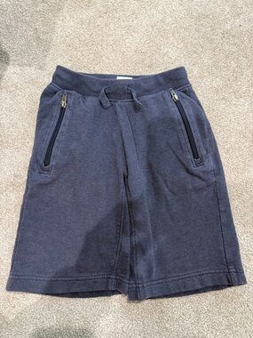 Hanna Andersson Navy Athletic Drawstring Zip-Pocket Shorts